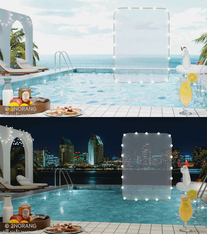 [방송 배경 화면] Clear Summer Pool 썸네일 1