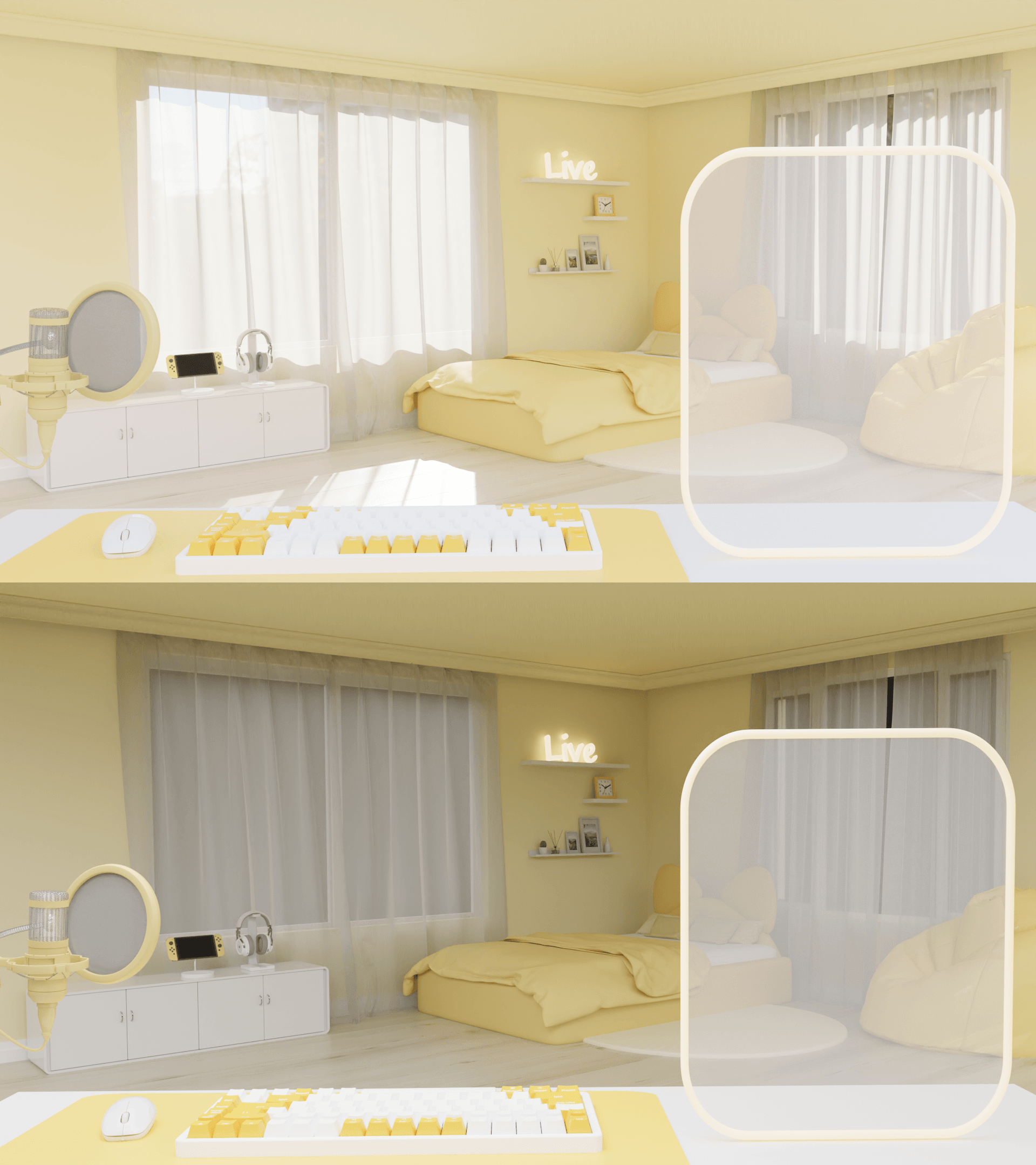 갓성비 방송배경화면 - 3D Simple Room 썸네일 7