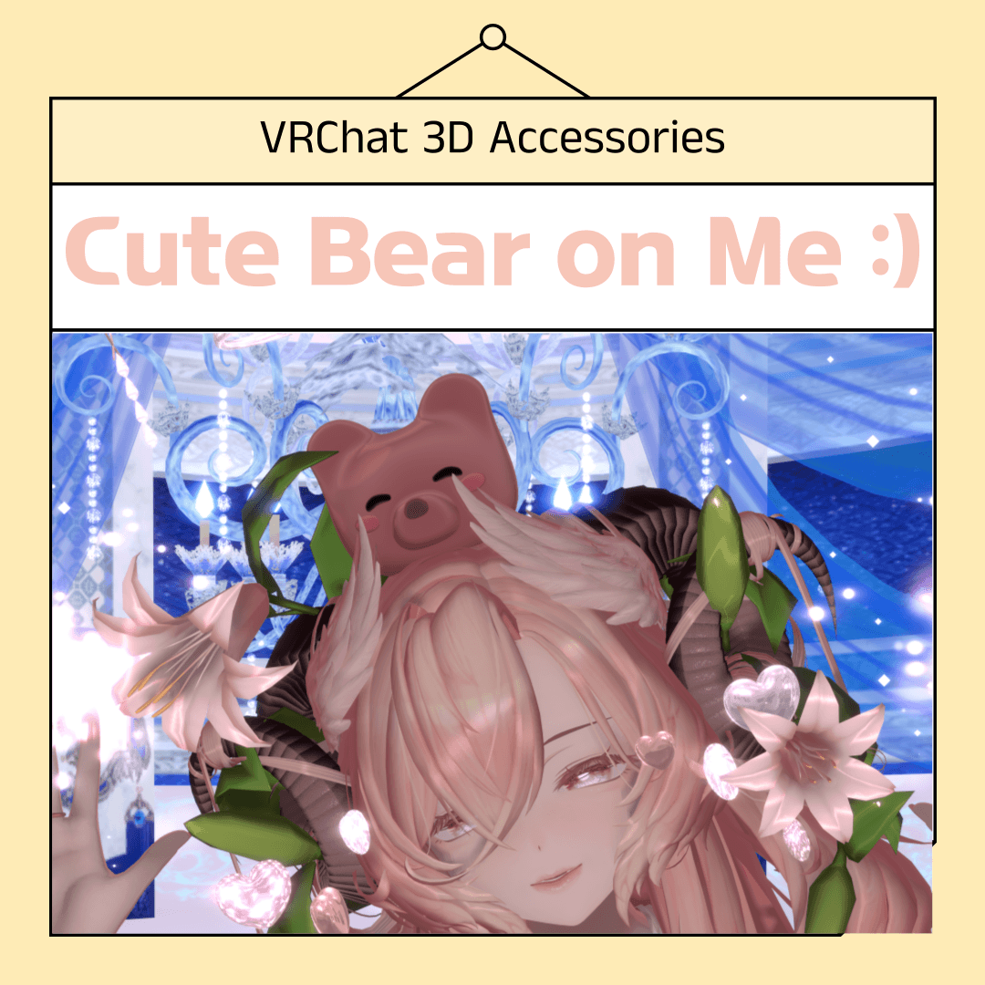 【VRChat 3D Accessories】 가보자곰 악세사리 머리핀 썸네일 5
