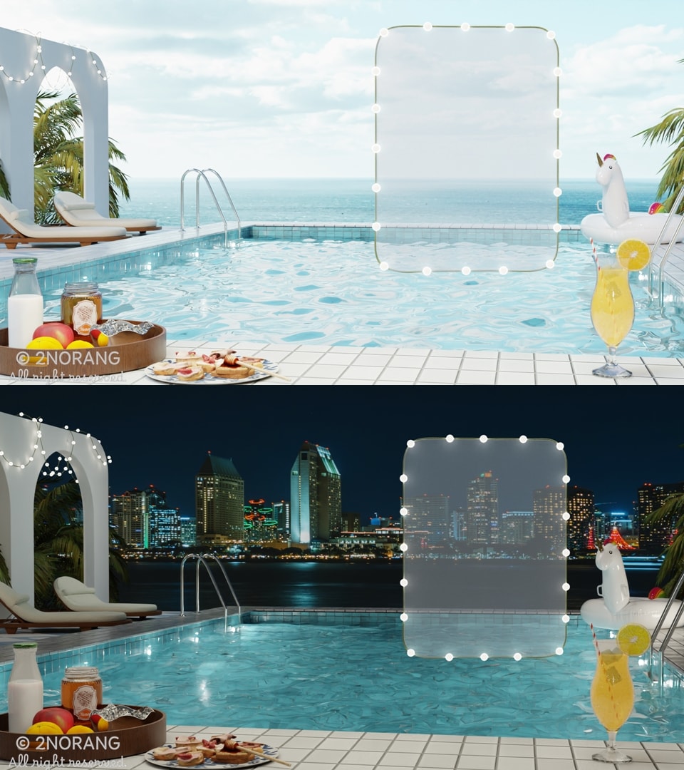 [방송 배경 화면] Clear Summer Pool 썸네일 3