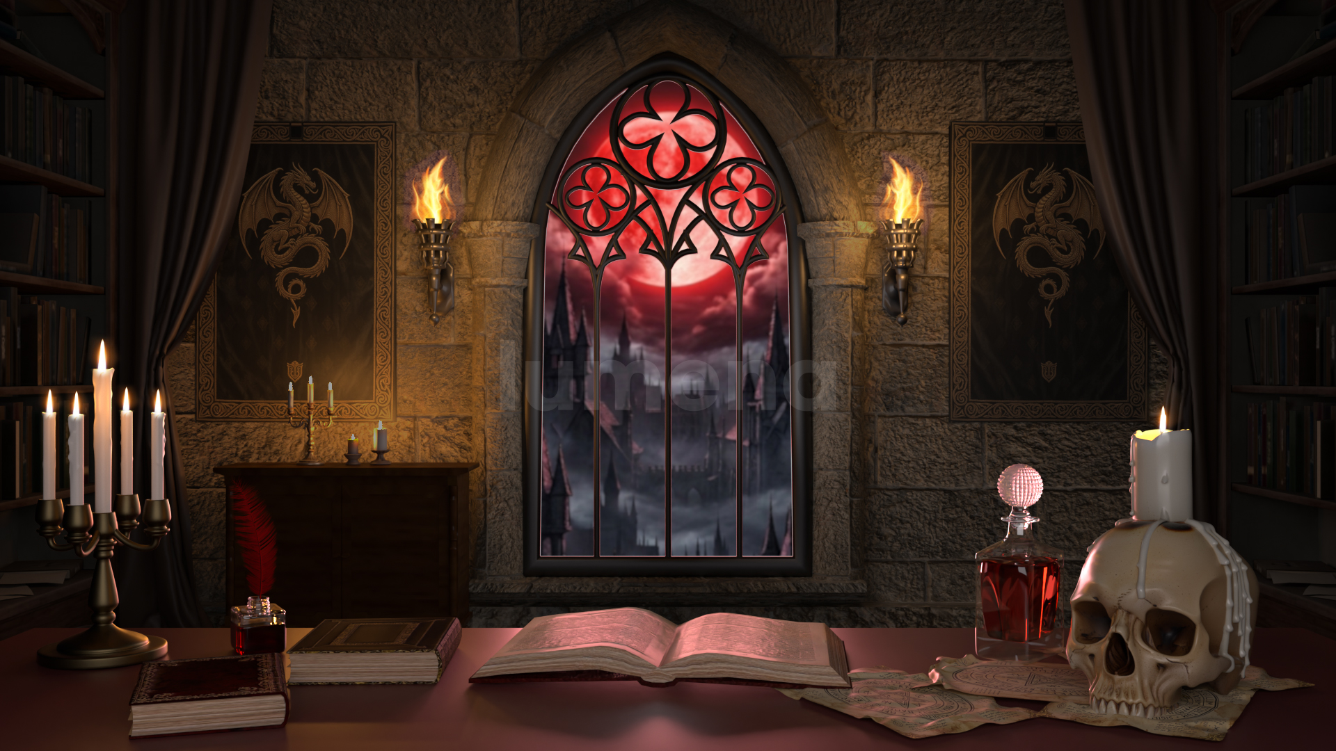 Gothic Monarch's Office