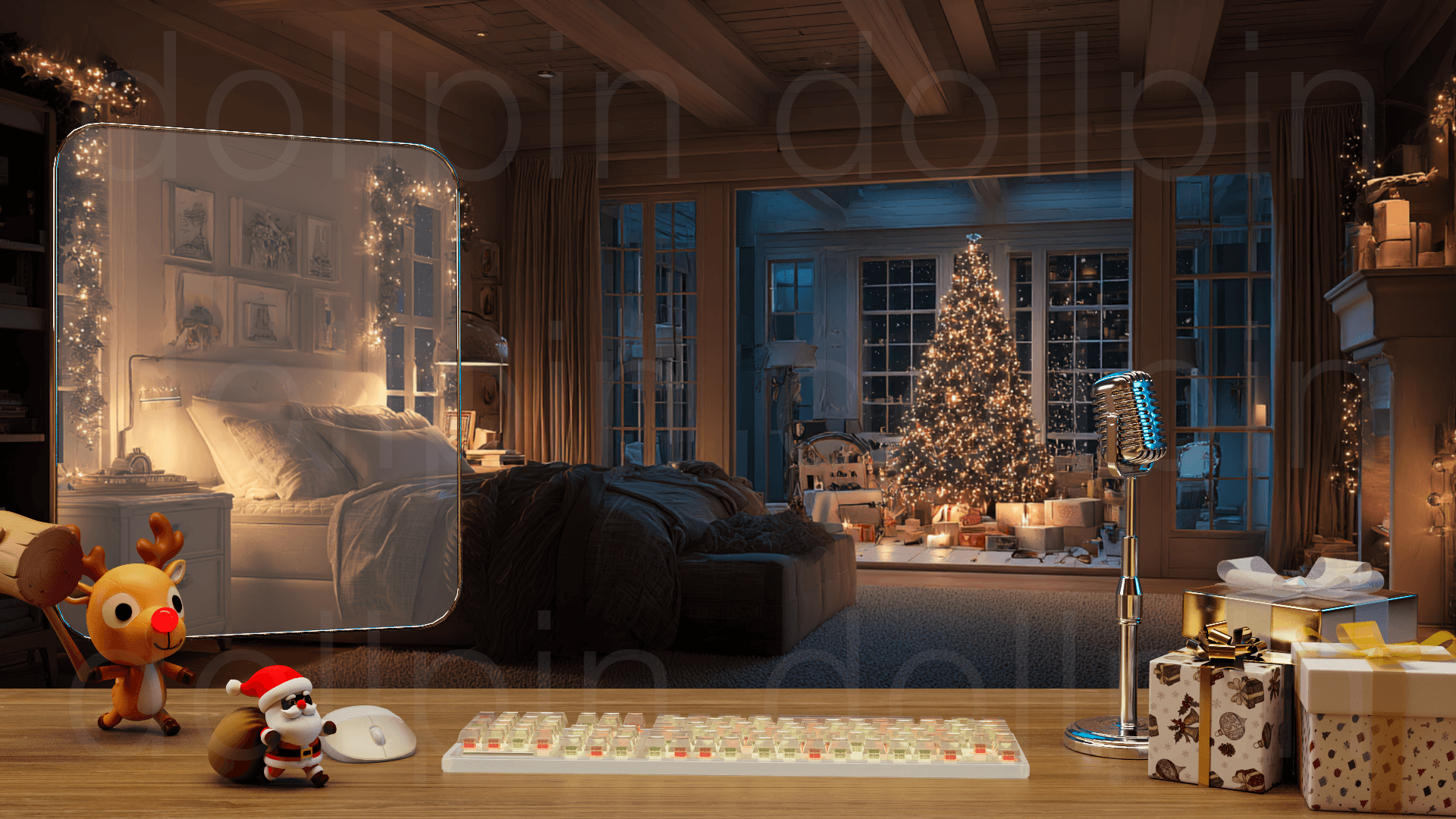 크리스마스 배경 5종 세트/christmas room set /방송배경세트 Ver.2 썸네일 5