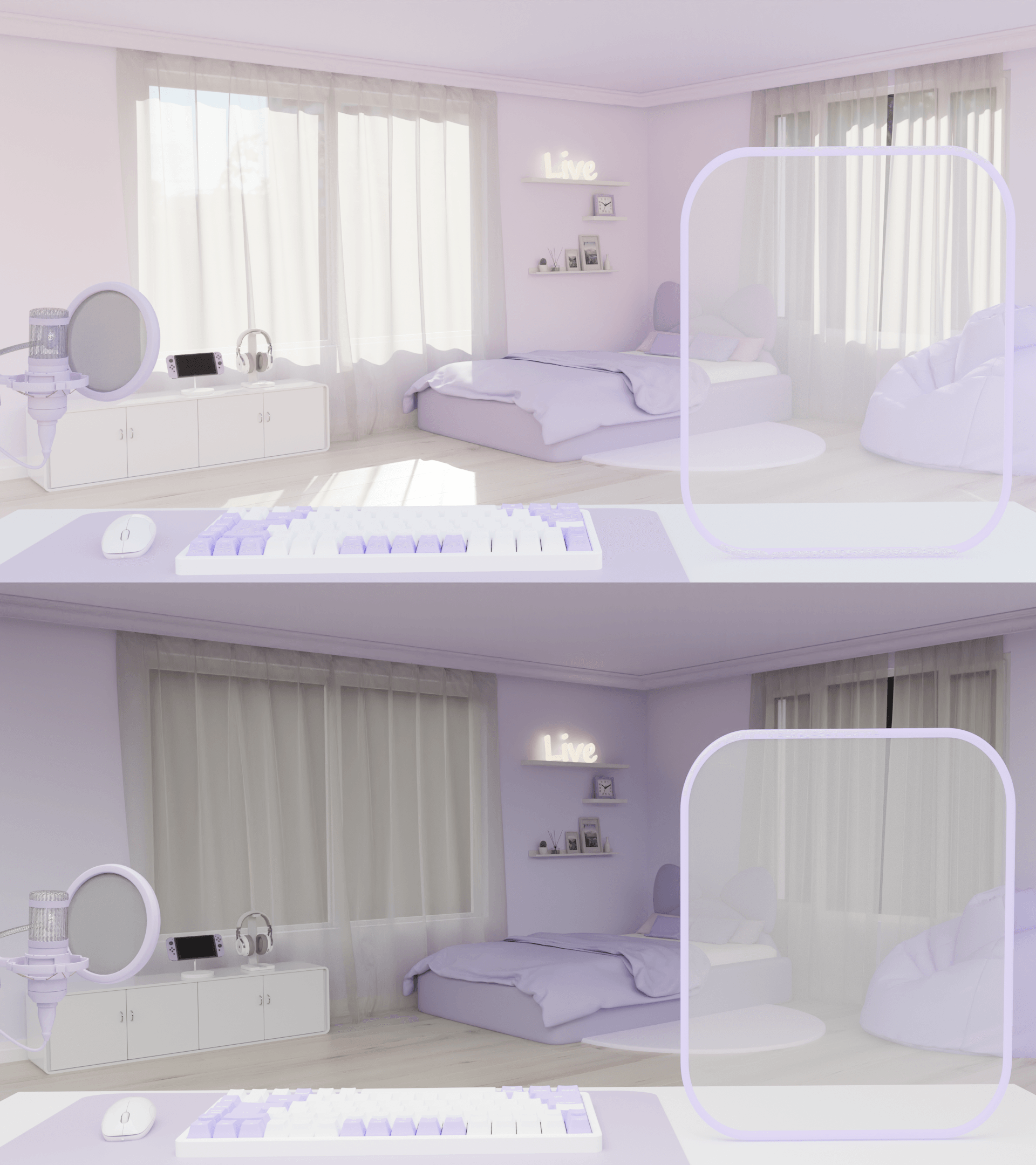 갓성비 방송배경화면 - 3D Simple Room 썸네일 6