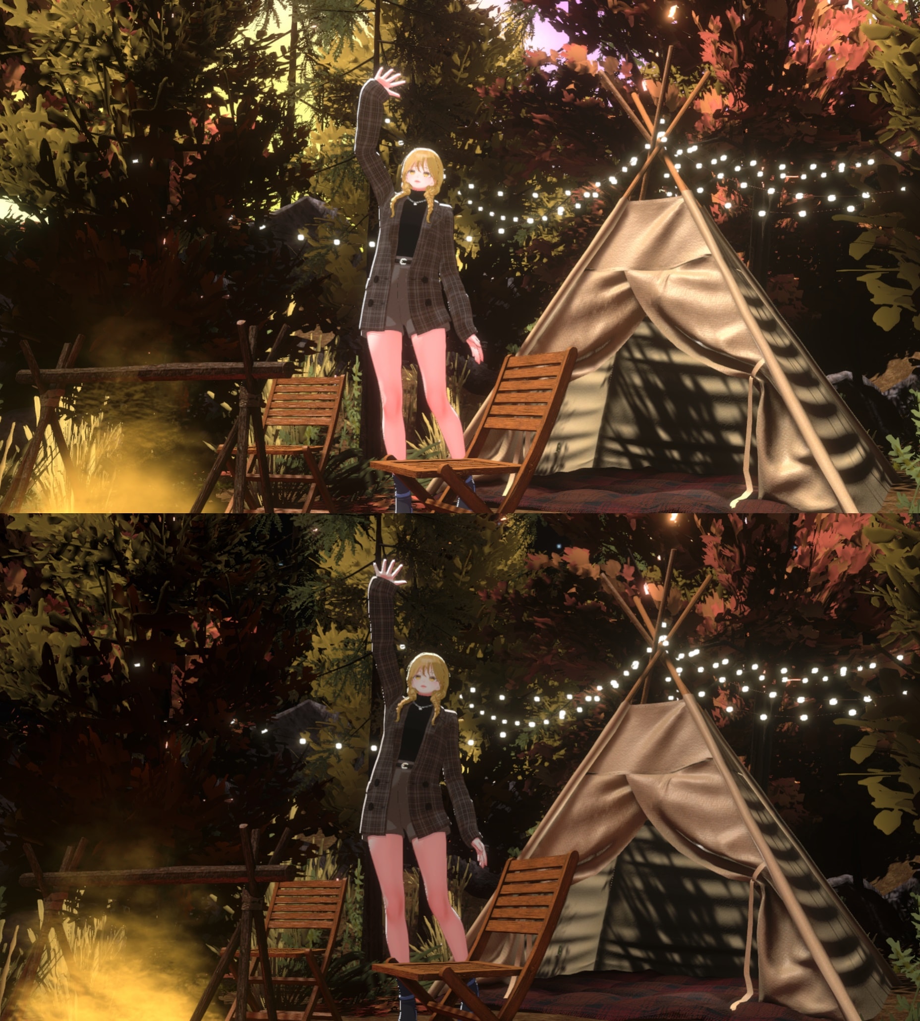 [와루도 월드- 빌트인/닐로툰] 가을숲 캠핑